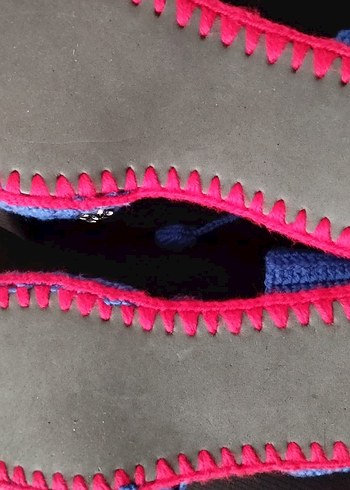 Pembe Örgü Kadın Çanta - Görsel 6