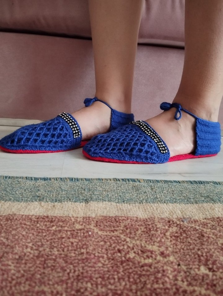 Pembe Örgü Kadın Çanta - Görsel 4