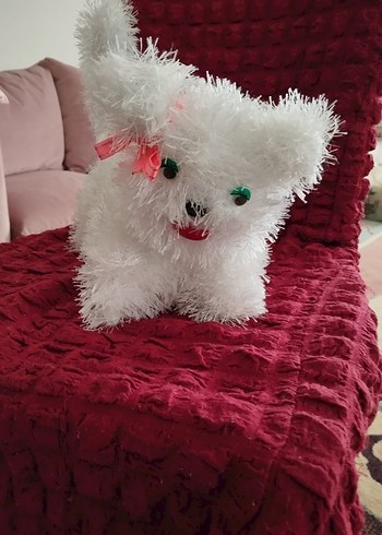 Püsküllü Pembe Örgü Kadın Çanta - Görsel 6