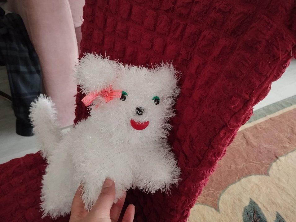 Püsküllü Pembe Örgü Kadın Çanta - Görsel 5