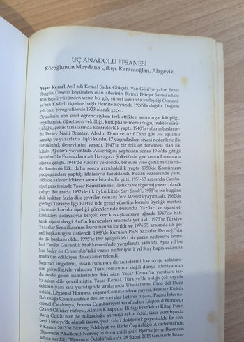 Yaşar Kemal - Üç Anadolu Efsanesi - Görsel 3