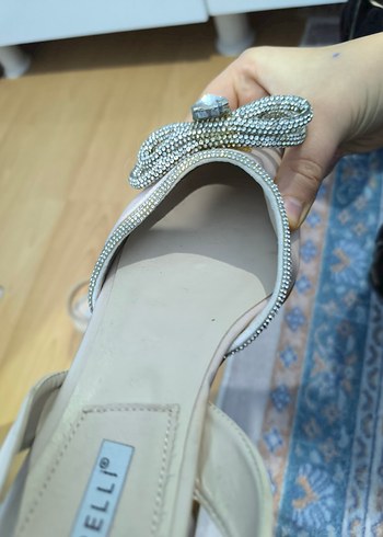 Bej Tokalı Stiletto Topuklu Ayakkabı - Görsel 7