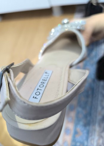 Bej Tokalı Stiletto Topuklu Ayakkabı - Görsel 8