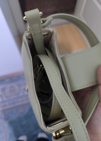 Levidor Bej Baskılı Deri Kadın El Çantası - Görsel 5