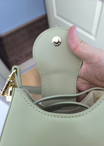 Levidor Bej Baskılı Deri Kadın El Çantası - Görsel 7