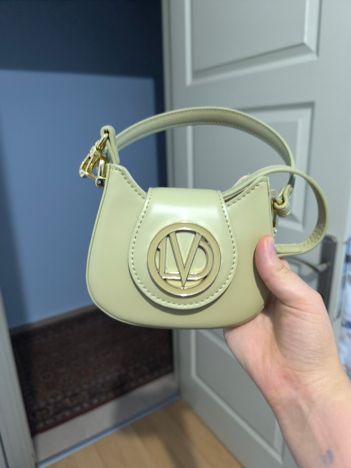 Levidor Bej Baskılı Deri Kadın El Çantası - Görsel 2