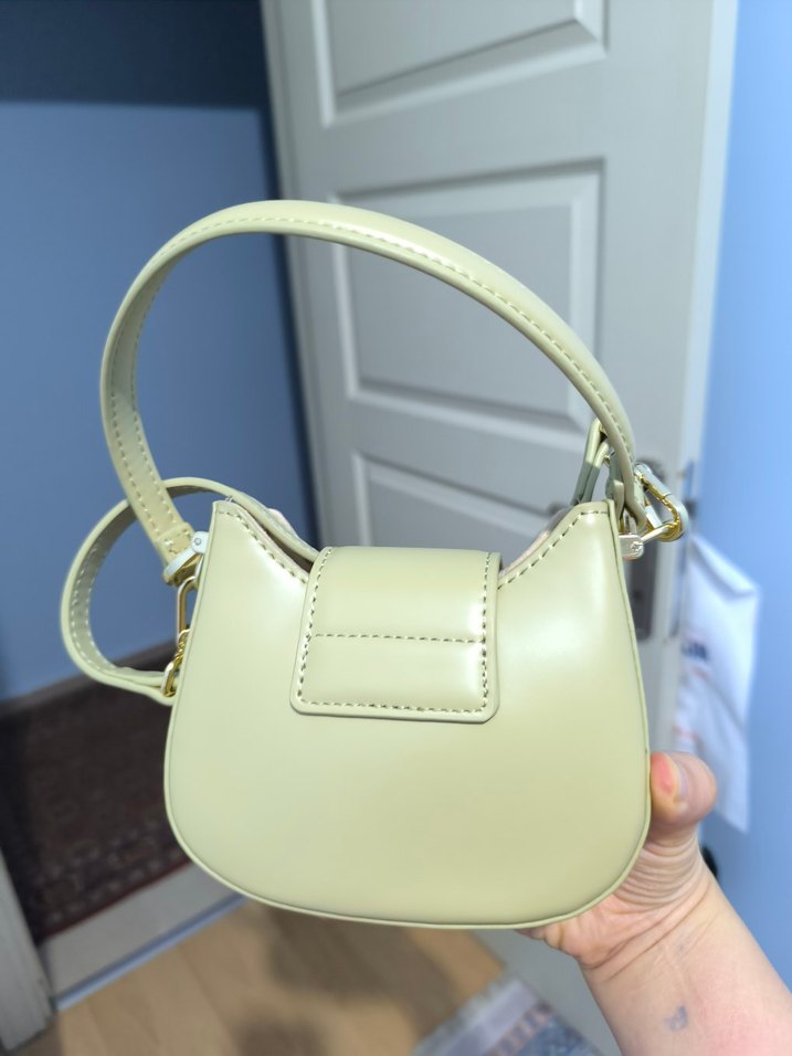 Levidor Bej Baskılı Deri Kadın El Çantası - Görsel 3