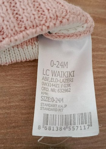 Kız Çocuk Gri ve Pembe Nakışlı Örgü Eldiven - Görsel 3