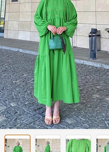 Yeşil Benetton elbise 