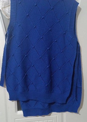 Kadın Mavi Triko Süveter - Görsel 2