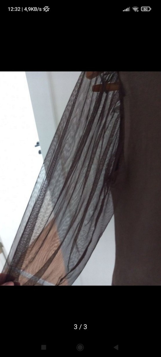 V Yaka Uzun Kollu Pliseli Bluz - Görsel 3