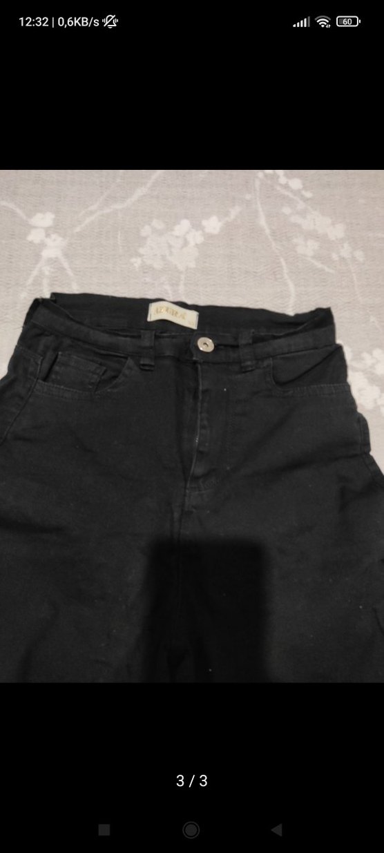 Siyah Dar Kesim Midi Kot Pantolon - Görsel 3