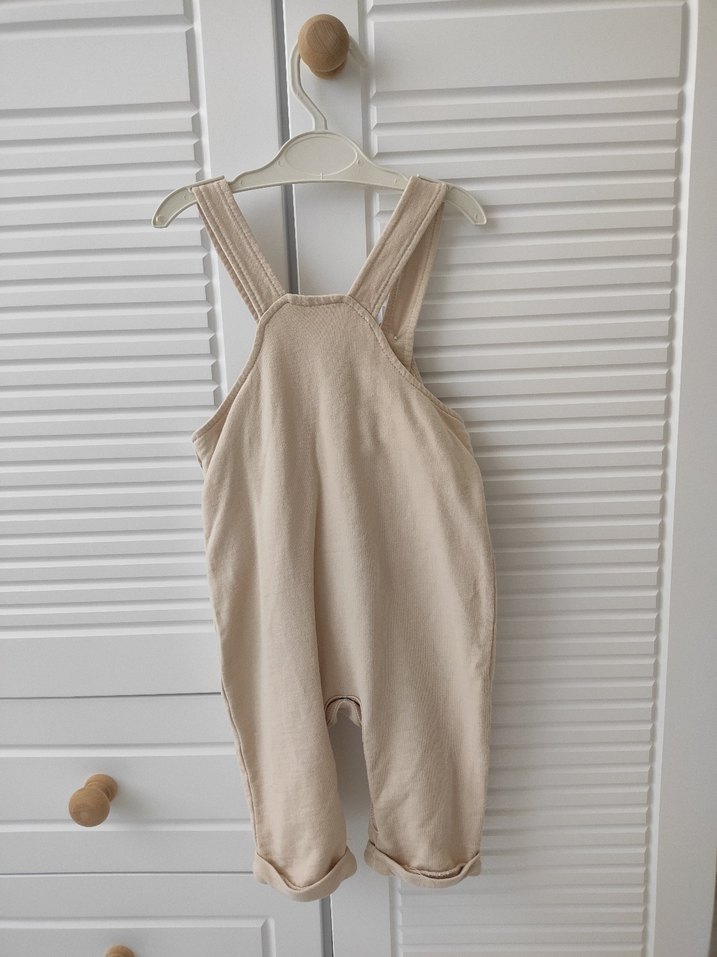 Erkek Bebek Düğmeli Bej Tulum - Görsel 2