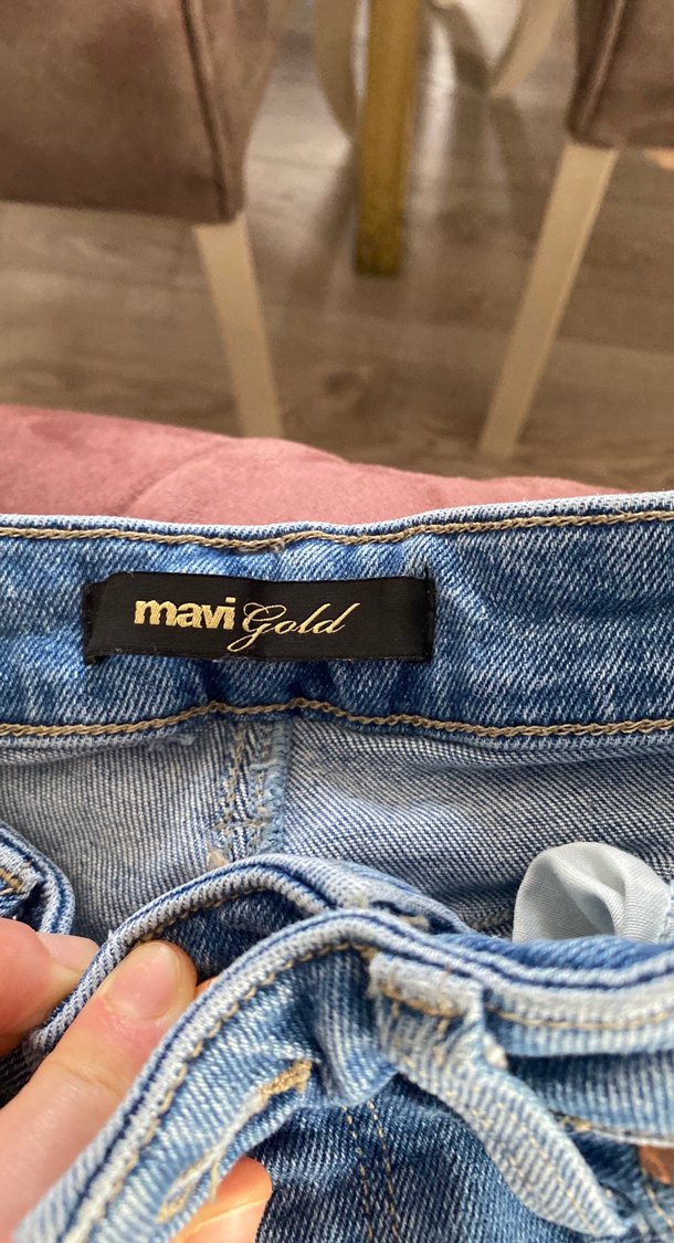 Kadın Mavi Midi Boy Denim Jean - Görsel 2