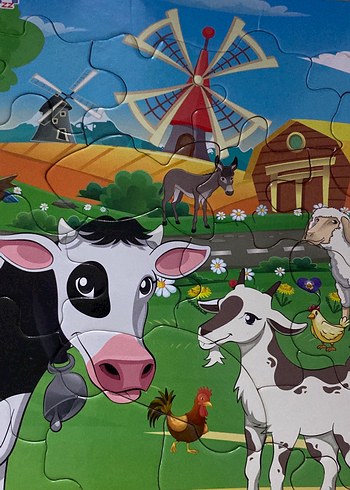 Çiftlik Temalı Renkli Çocuk Yapbozu - Görsel 2