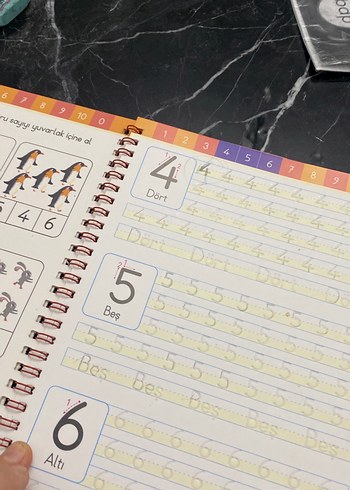 Yeniden Kullanılabilir Oluklu Sayılar Kitabı 3-6 Yaş - Görsel 3