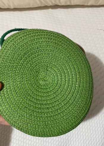 Yeşil Örgü Kadın Çanta Fiyonklu - Görsel 3