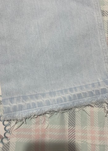 Bej Renkli Kadın Denim Bol Kesim Pantolon - Görsel 5