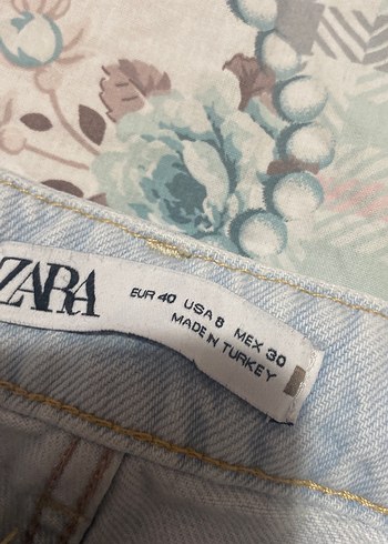 Bej Renkli Kadın Denim Bol Kesim Pantolon - Görsel 3