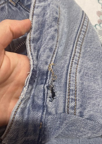 Gri Bol Kesim Midi Boy Kadın Kot Pantolon - Görsel 3