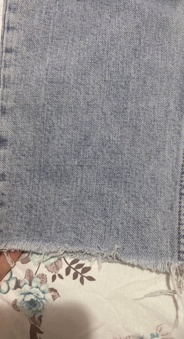 Gri Bol Kesim Midi Boy Kadın Kot Pantolon - Görsel 4