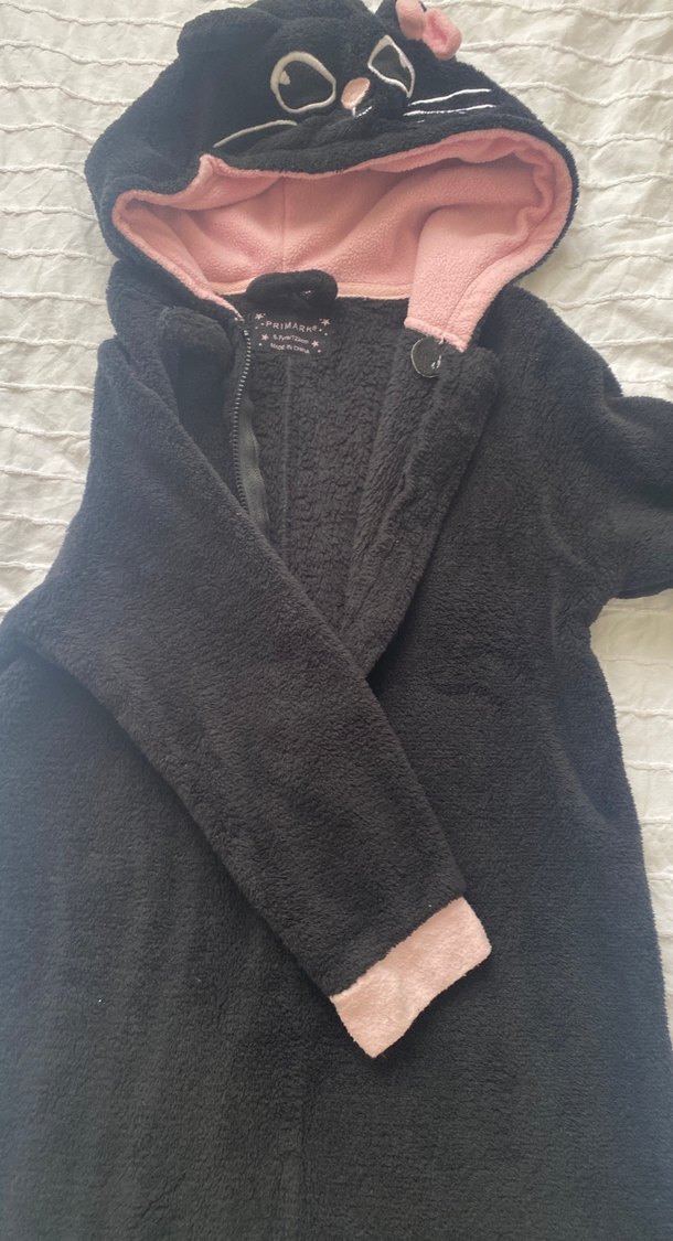 Siyah Kürklü Goth Tarzı Kedi Tulumu - Görsel 3