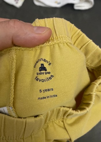 Sarı Bebek Kız Takımı Uzun Kollu Düğmeli - Görsel 3