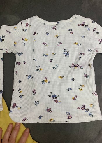 Sarı Bebek Kız Takımı Uzun Kollu Düğmeli - Görsel 4