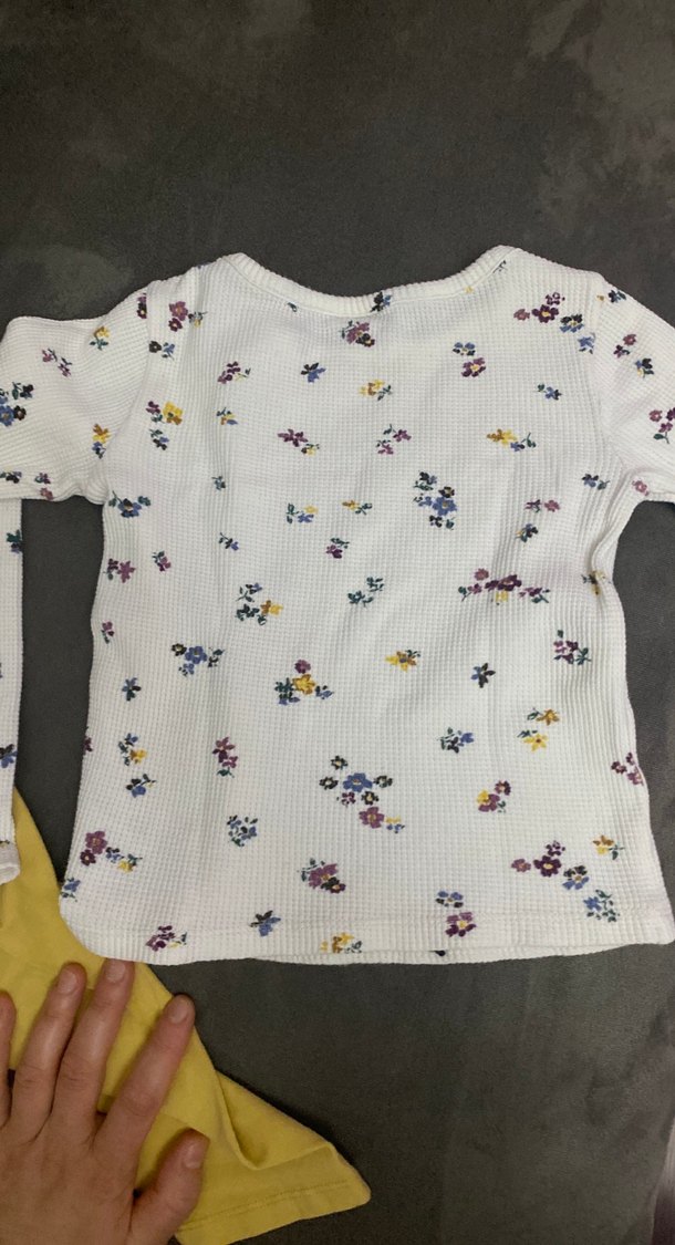 Sarı Bebek Kız Takımı Uzun Kollu Düğmeli - Görsel 4