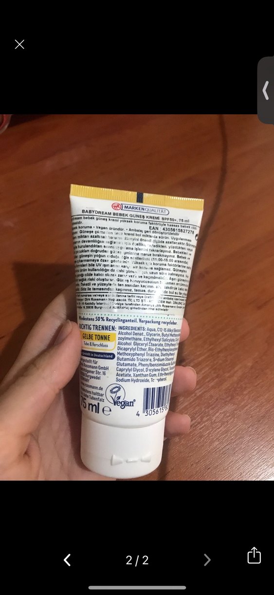Babydream SPF 50+ Hassas Güneş Kremi - Görsel 2