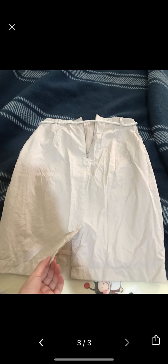 Beyaz Bel Detaylı Midi - Görsel 3