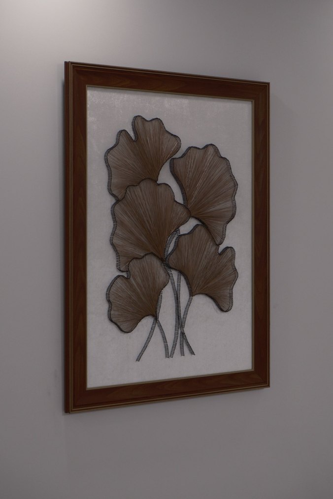 Bej Çerçeveli Yaprak Temalı filografi Tablo - Görsel 3