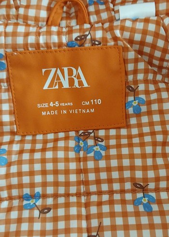 zara Turuncu Fermuarlı kız Çocuk Yağmurluk - Görsel 5