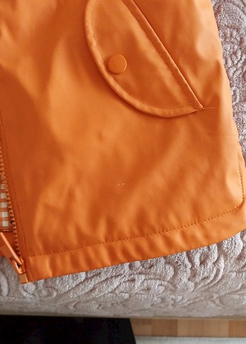 zara Turuncu Fermuarlı kız Çocuk Yağmurluk - Görsel 2