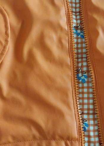 zara Turuncu Fermuarlı kız Çocuk Yağmurluk - Görsel 3