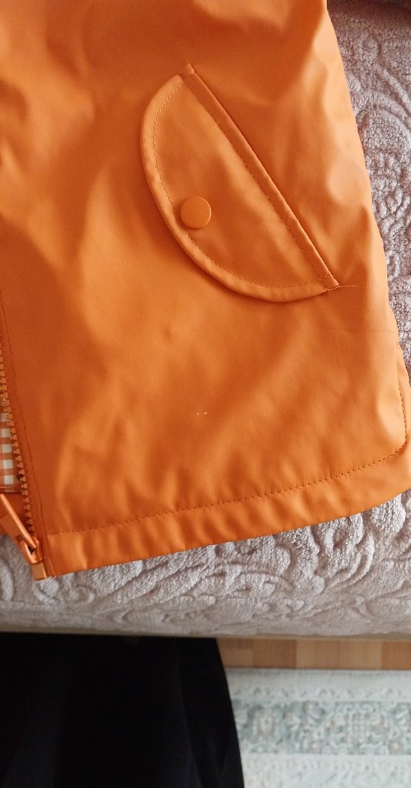 zara Turuncu Fermuarlı kız Çocuk Yağmurluk - Görsel 2