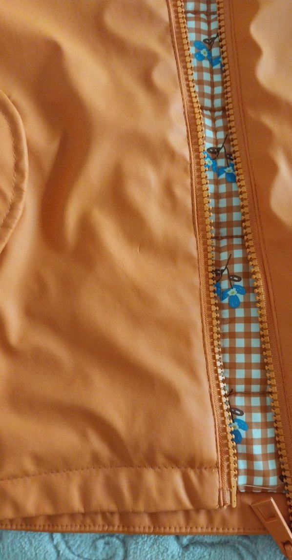 zara Turuncu Fermuarlı kız Çocuk Yağmurluk - Görsel 3