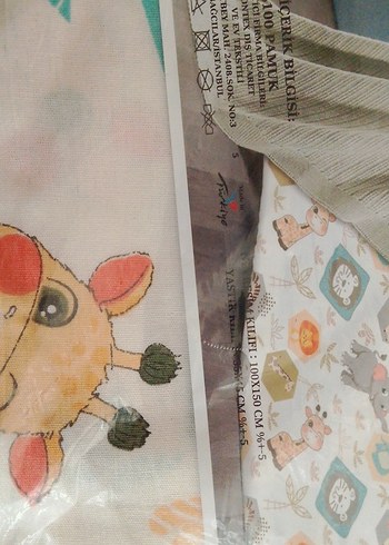 Pamuklu Baskılı Bebek Nevresim Takımı - Görsel 2