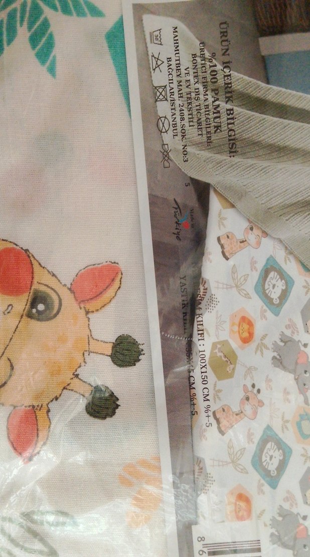 Pamuklu Baskılı Bebek Nevresim Takımı - Görsel 2