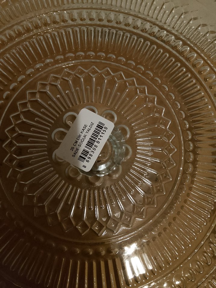 Altın Kenarlı Modern Klasik Cam Ayaklı Tabak - Görsel 4