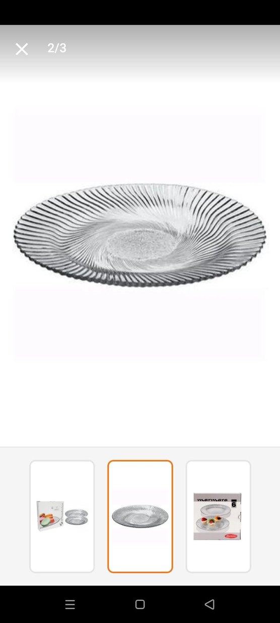 Paşabahçe 6'lı Gri Desenli Pasta Tabağı - Görsel 2