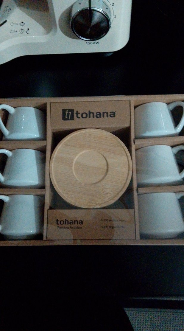 Beyaz Seramik 6'lı Kahve Fincanı Seti - Görsel 2