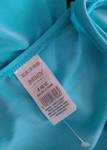 Infinity Mavi Mini Bikini, İnce Askılı, Cırtlı