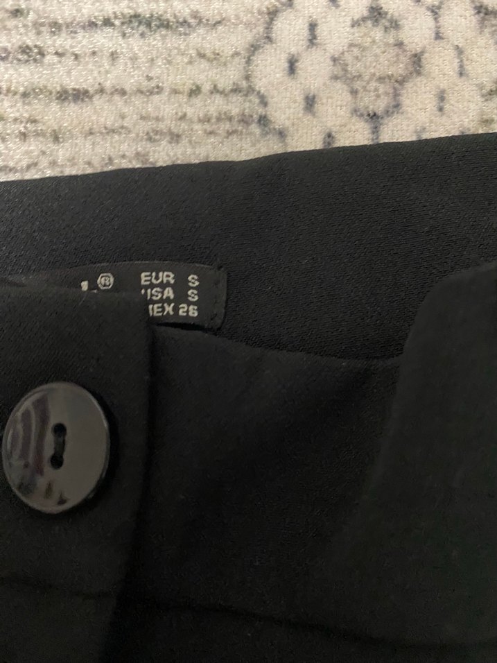 Siyah Kumaş Kadın Pantolon - Görsel 2