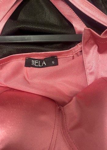 Pembe Drapeli Uzun Abiye Elbise - Görsel 3