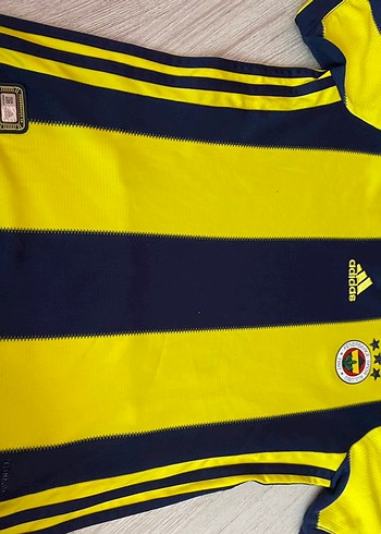 Adidas Sarı Lacivert Çizgili Erkek Spor Forma