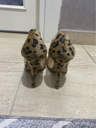 38 Beden camel Renk Leopar stiletto