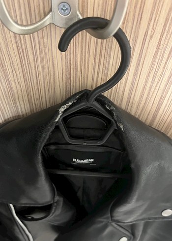 Erkek Siyah Deri Biker Ceket - Görsel 3