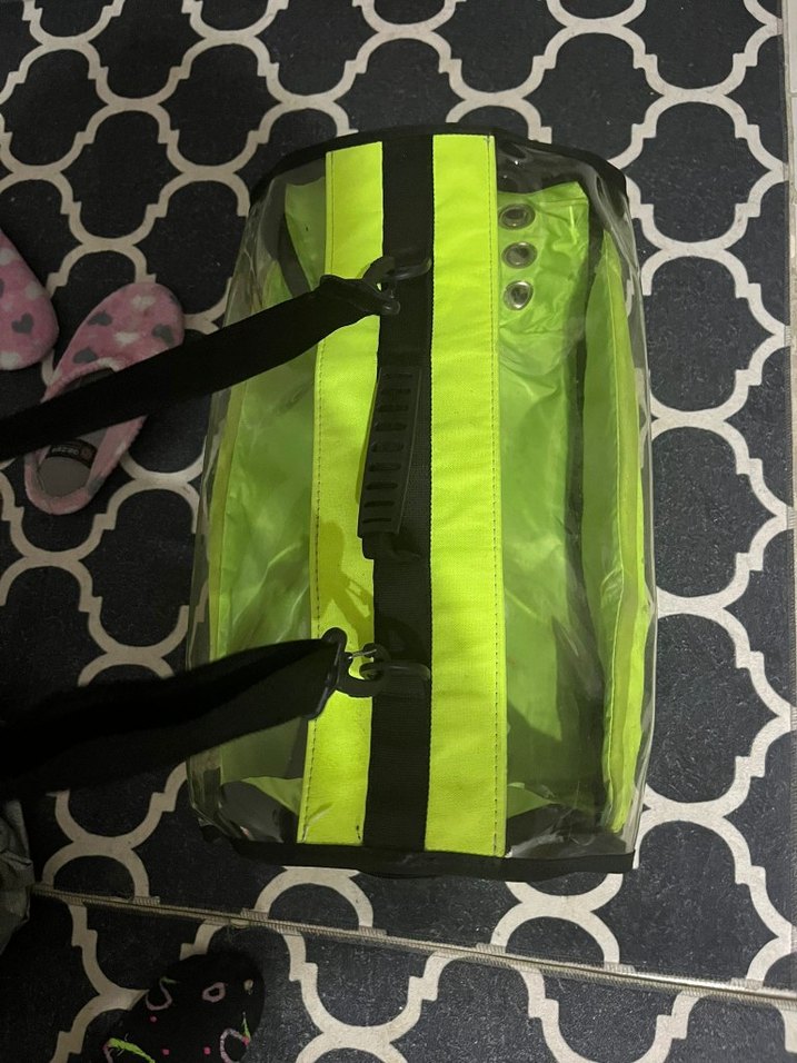 Şeffaf Detaylı Yeşil kedi Çantası - Görsel 3