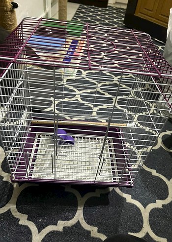 Mor beyaz Küçük Hayvan Kafesi - Görsel 4